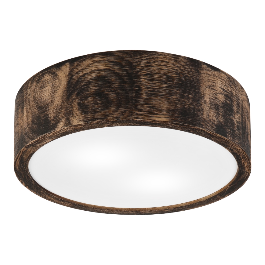 Stropna svjetiljka za kupaonicu OAK SMOKY 2xE27/15W/230V IP54 ø 27,5 cm hrast/smeđa