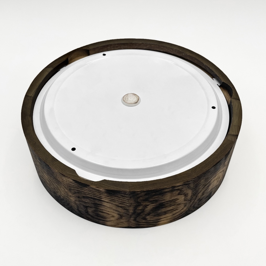Stropna svjetiljka za kupaonicu OAK SMOKY 2xE27/15W/230V IP54 ø 27,5 cm hrast/smeđa