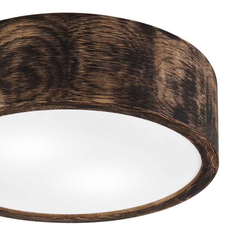 Stropna svjetiljka za kupaonicu OAK SMOKY 2xE27/15W/230V IP54 ø 27,5 cm hrast/smeđa