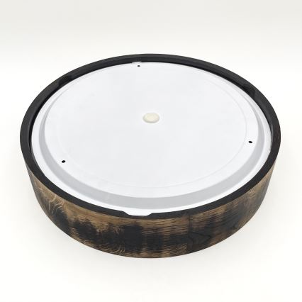 Stropna svjetiljka za kupaonicu OAK SMOKY 3xE27/15W/230V IP54 ø 37,5 cm hrast/smeđa