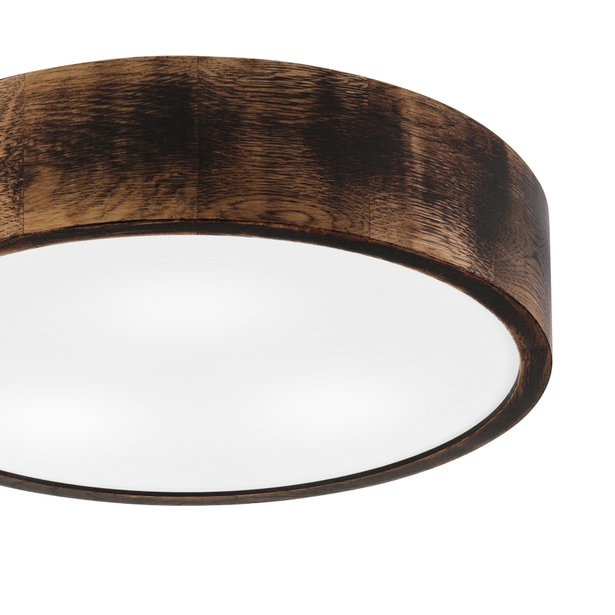 Stropna svjetiljka za kupaonicu OAK SMOKY 3xE27/15W/230V IP54 ø 37,5 cm hrast/smeđa