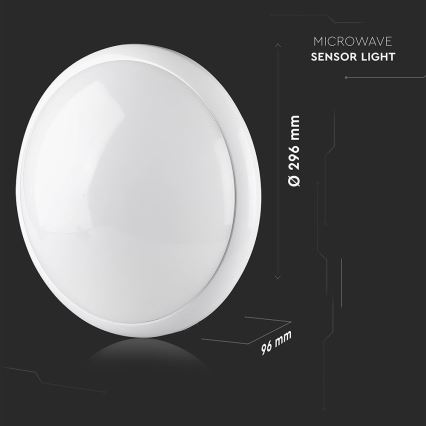 Stropna svjetiljka za kupaonicu sa senzorom 1xE27/60W/230V IP44 ø 29,6 cm