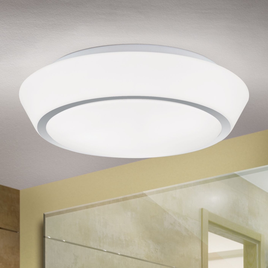 Stropna svjetiljka za kupaonicu TENA 3xE27/60W/230V Ø 38 cm IP44 bijela