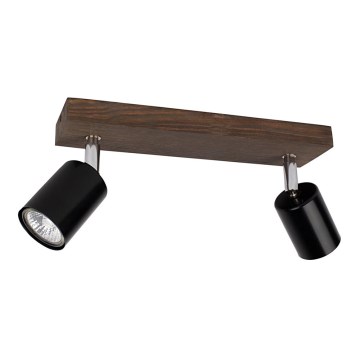 Stropna ugradna svjetiljka MANARA 2xGU10/5W/230V borovina