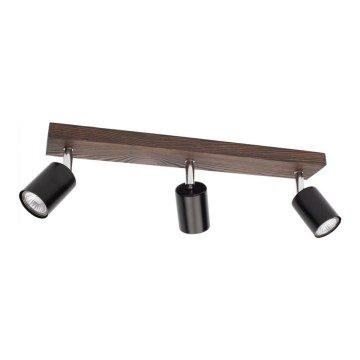 Stropna ugradna svjetiljka MANARA 3xGU10/5W/230V borovina