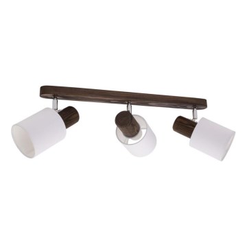 Stropna ugradna svjetiljka TRENDY 3xE27/15W/230V borovina