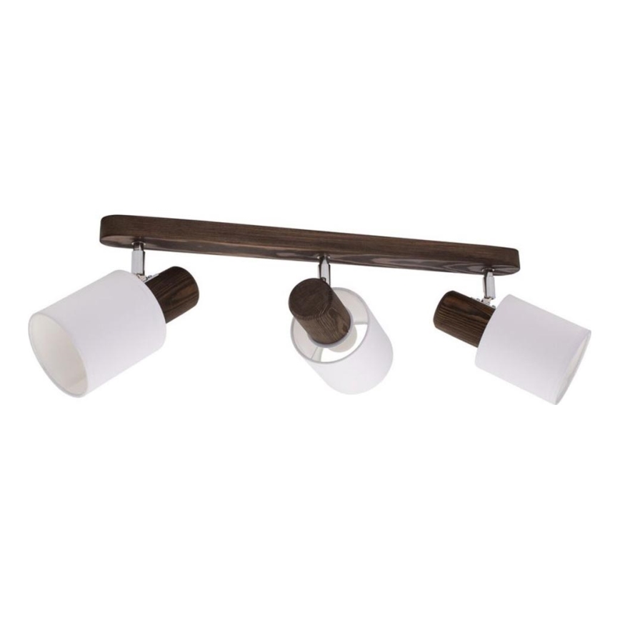 Stropna ugradna svjetiljka TRENDY 3xE27/15W/230V borovina