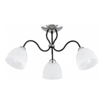 Stropni luster ARIEL 3xE27/15W/230V sjajni krom/crna