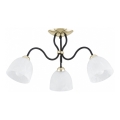Stropni luster ARIEL 3xE27/15W/230V zlatna/crna