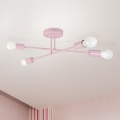 Stropni luster CAMBRIDGE 4xE27/15W/230V ružičasta
