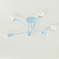 Stropni luster CAMBRIDGE 6xE27/15W/230V, plavi