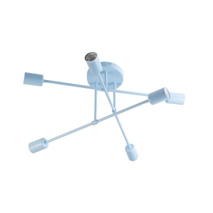 Stropni luster CAMBRIDGE 6xE27/15W/230V, plavi