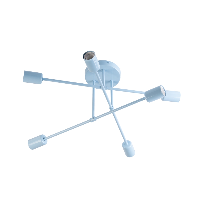 Stropni luster CAMBRIDGE 6xE27/15W/230V, plavi