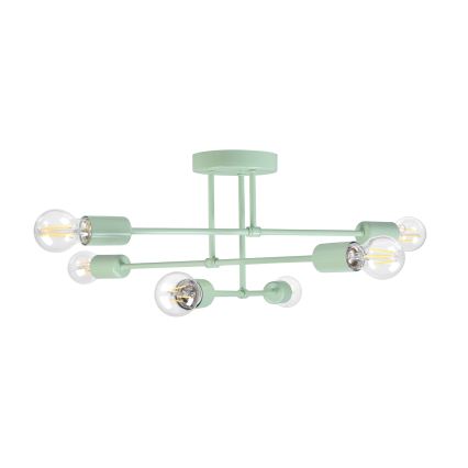 Stropni luster CAMBRIDGE 6xE27/15W/230V zeleni