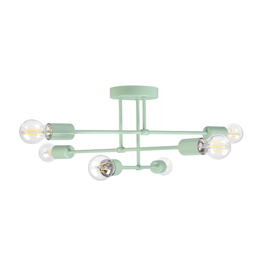 Stropni luster CAMBRIDGE 6xE27/15W/230V zeleni