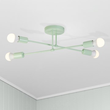 Stropni luster CAMBRIDGE za površinsku montažu 4x E27/15W/230V, zelena