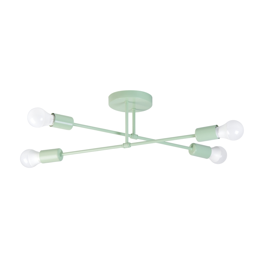 Stropni luster CAMBRIDGE za površinsku montažu 4x E27/15W/230V, zelena