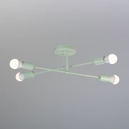 Stropni luster CAMBRIDGE za površinsku montažu 4x E27/15W/230V, zelena