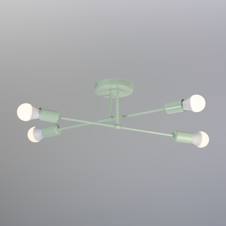 Stropni luster CAMBRIDGE za površinsku montažu 4x E27/15W/230V, zelena