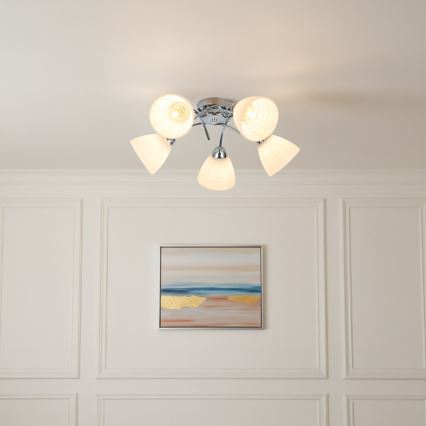 Stropni luster CLARA 5xE27/15W/230V sjajni krom