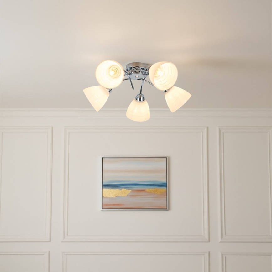 Stropni luster CLARA 5xE27/15W/230V sjajni krom