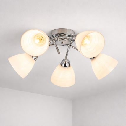 Stropni luster CLARA 5xE27/15W/230V sjajni krom