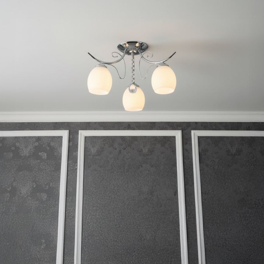Stropni luster ELLA 3xE27/15W/230V sjajni krom