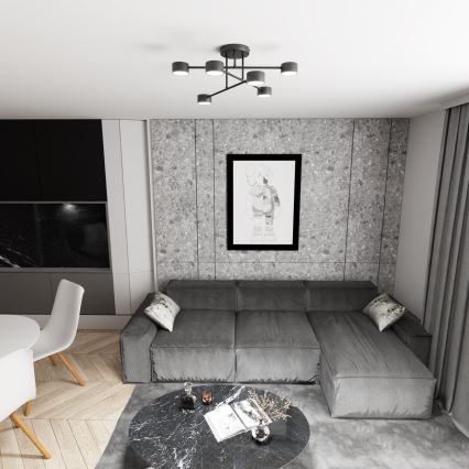 Stropni luster HALO 6xGX53/10W/230V crni