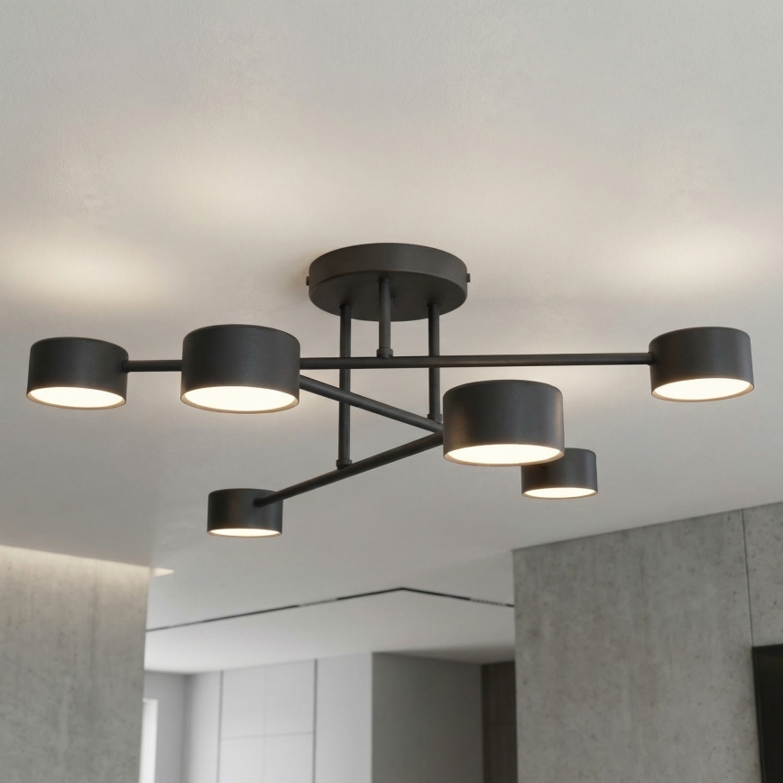 Stropni luster HALO 6xGX53/10W/230V crni