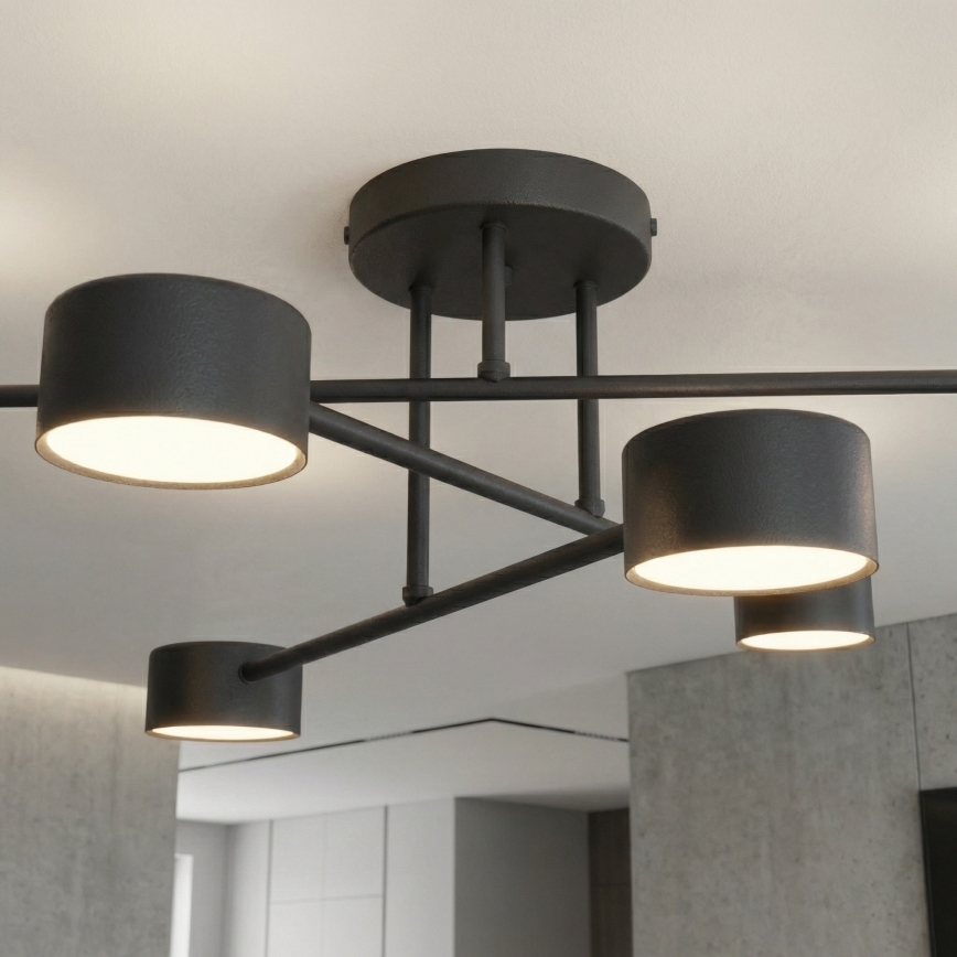 Stropni luster HALO 6xGX53/10W/230V crni