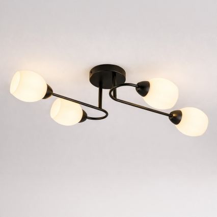 Stropni luster KING 4xE27/15W/230V crni