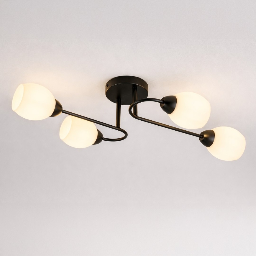 Stropni luster KING 4xE27/15W/230V crni