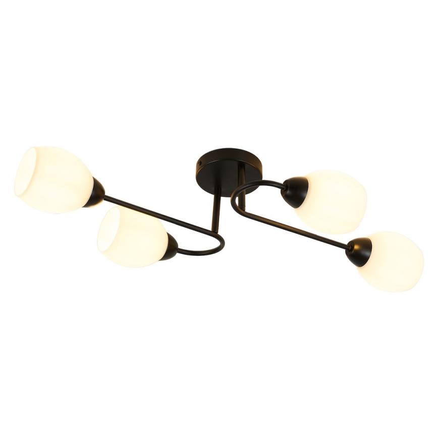 Stropni luster KING 4xE27/15W/230V crni