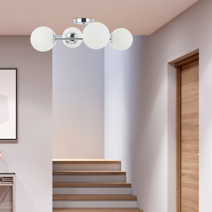 Stropni luster MADDIE 4xE14/5W/230V sjajni krom