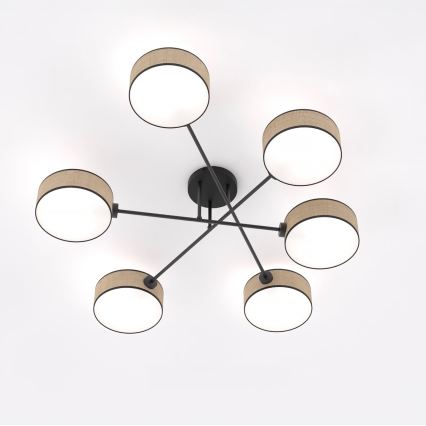 Stropni luster MAGA 6xE14/10W/230V bež
