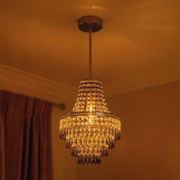 Stropni luster na šipci GEMMA 1xE27/60W/230V Ø 23 cm