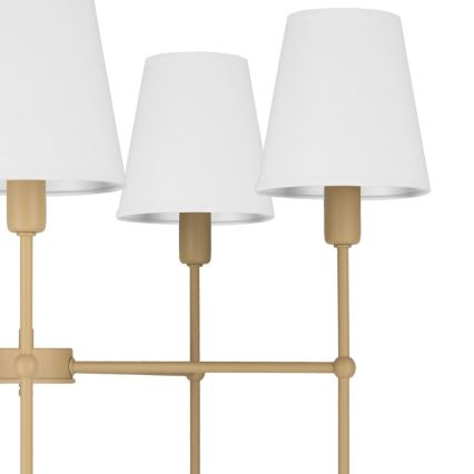 Stropni luster na šipci MADELA 5xE14/40W/230V bijela/bež