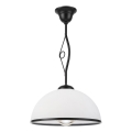 Stropni luster na štapu RETRO 1xE27/60W/230V crna/bijela