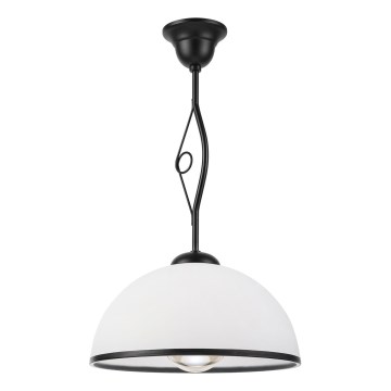 Stropni luster na štapu RETRO 1xE27/60W/230V crna/bijela