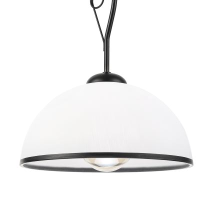 Stropni luster na štapu RETRO 1xE27/60W/230V crna/bijela