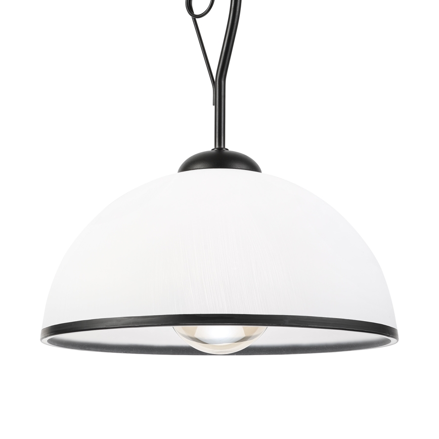Stropni luster na štapu RETRO 1xE27/60W/230V crna/bijela