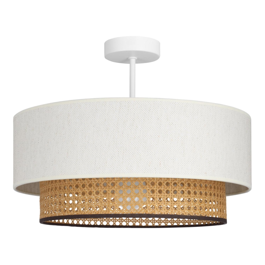 Stropni luster NATIA 1xE27/60W/230V bijela/smeđa