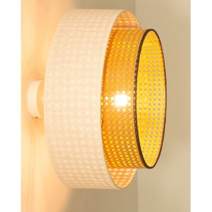 Stropni luster NATIA 1xE27/60W/230V bijela/smeđa