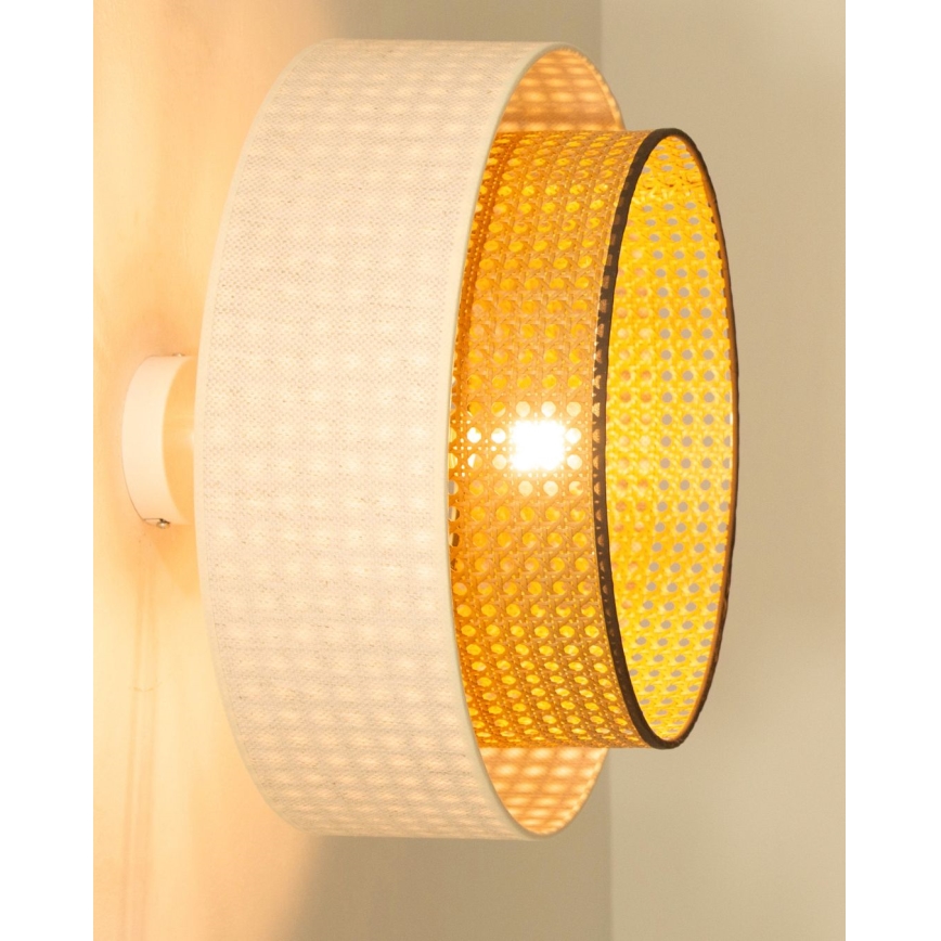 Stropni luster NATIA 1xE27/60W/230V bijela/smeđa