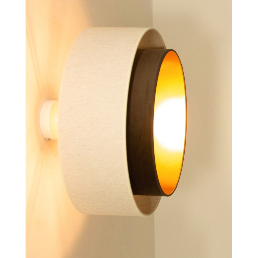 Stropni luster NATIA za površinsku montažu 1xE27/60W/230V, bijeli/smeđi