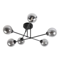 Stropni luster OBSIDIAN 6xG9/10W/230V crna/zadimljena siva
