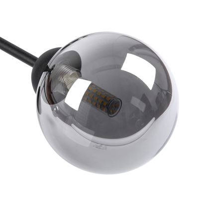 Stropni luster OBSIDIAN 6xG9/10W/230V crna/zadimljena siva