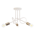Stropni luster OXFORD 3xE27/15W/230V mesing/bijela
