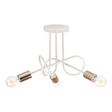 Stropni luster OXFORD 3xE27/15W/230V mesing/bijela