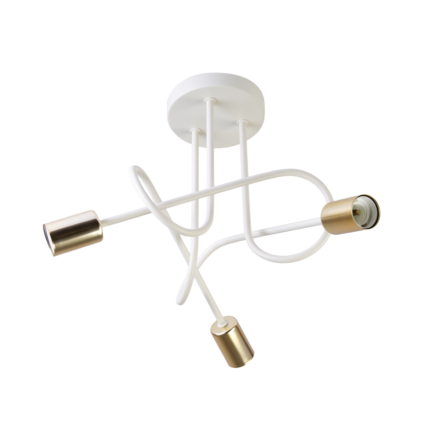 Stropni luster OXFORD 3xE27/15W/230V mesing/bijela